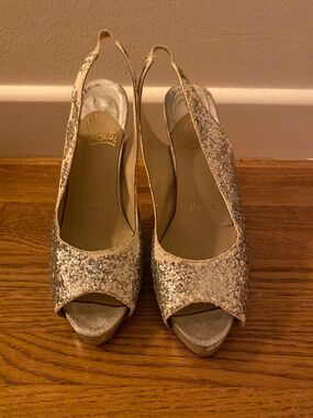 Christian Louboutin Used Silver Heels